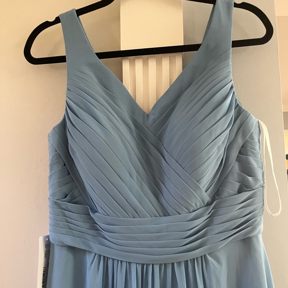 STEEL BLUE AZAZIE GOWN NWT